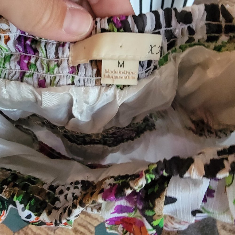 Patchwork Strapless Ruffle Dress - Picture 3 of 3